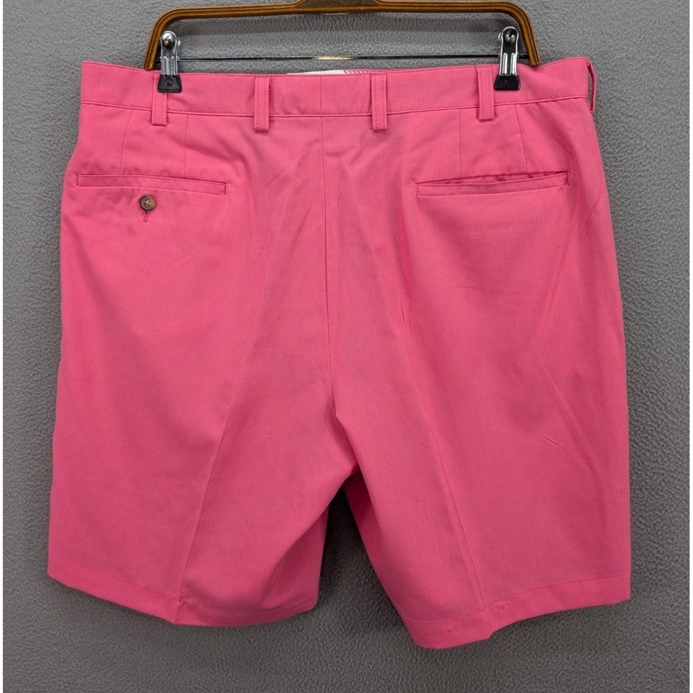 Donald Ross Golf Chino Flat Front Shorts Men's 36 Pink Performance Polyester - Picture 5 of 11